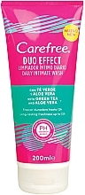 Kup Żel do higieny intymnej z zieloną herbatą i aloesem - Carefree Duo Effect