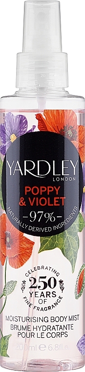 Yardley Poppy & Violet - Perfumowana mgiełka do ciała — Zdjęcie N1