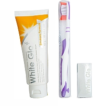 Zestaw: wybielająca pasta do zębów dla palaczy + fioletowa szczoteczka - White Glo Smokers Formula Whitening Toothpaste (toothpaste/100ml + toothbrush) — Zdjęcie N3