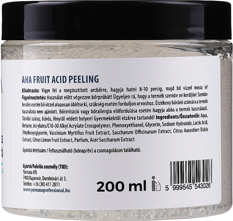 Peeling do twarzy z kwasem AHA - Yamuna — Zdjęcie N2