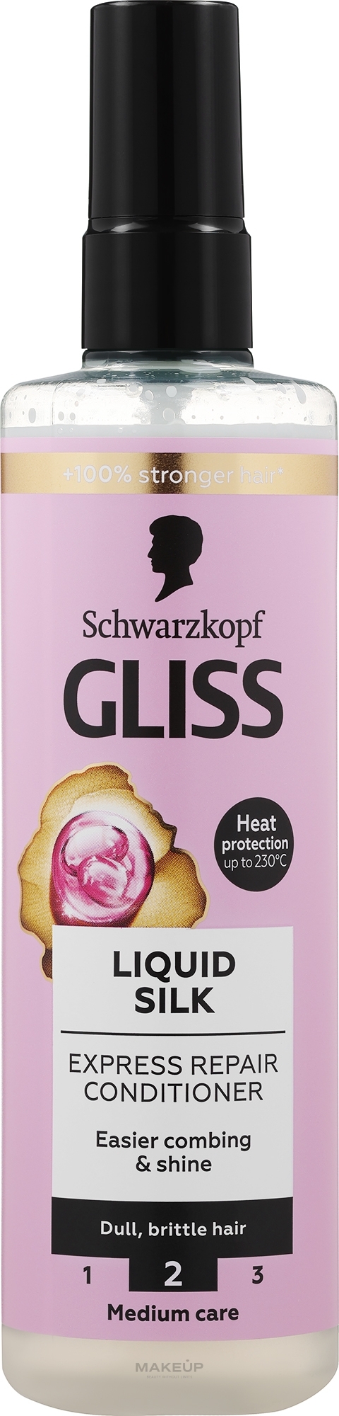 Gliss Kur Hair Repair Liquid Silk - Ekspresowa odżywka regeneracyjna do włosów matowych i łamliwych — Zdjęcie 200 ml