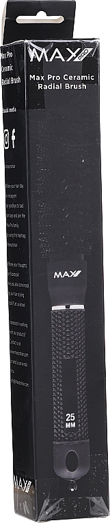 PRZECENA! Szczotka do suszenia włosów - Max Pro Ceramic Radial 25 mm * — Zdjęcie N2