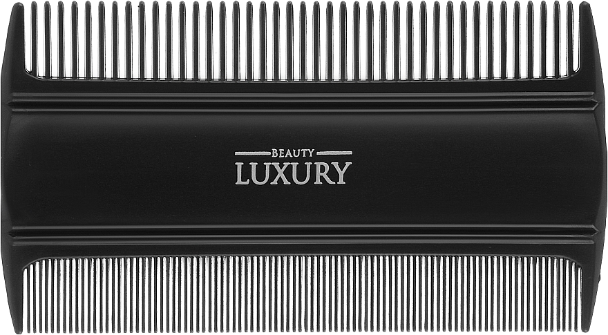 Dwustronny grzebień do włosów, HC-9815, czarny - Beauty LUXURY