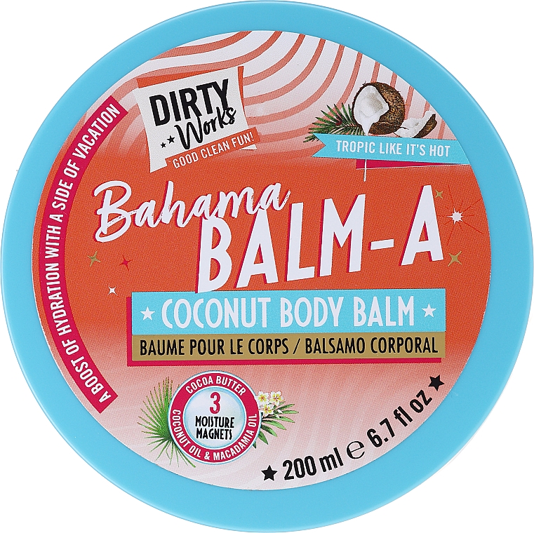 Kokosowe masło do ciała - Dirty Works Bahama Balm-A Coconut Body Balm — Zdjęcie N1
