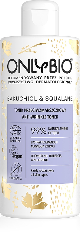 Tonik przeciwzmarszczkowy - Only Bio Bakuchiol & Squalane — Zdjęcie N1