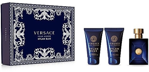 Versace Pour Homme Dylan Blue - Zestaw (edt 50 ml + ash/b 50 ml + sh/g 50 ml) — Zdjęcie N1