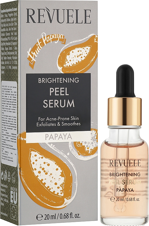 Peelingujące serum do twarzy - Revuele Brightening Peel Serum Papaya  — Zdjęcie N2