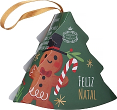 Kup Zestaw świątecznych mydeł w pudełku z pierniczkiem - Essencias de Portugal Merry Christmas (soap/3x20g)