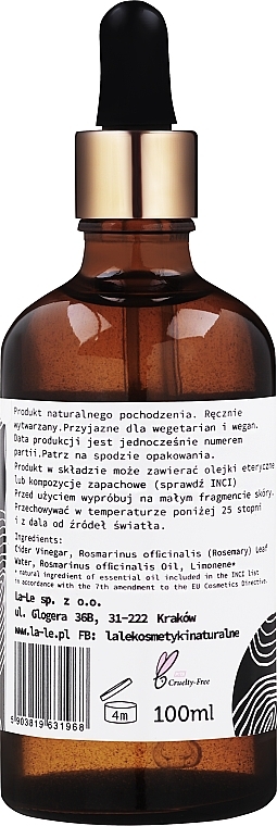 Rozmarynowa wcierka do włosów - La-Le Scalp Lotion — Zdjęcie N2