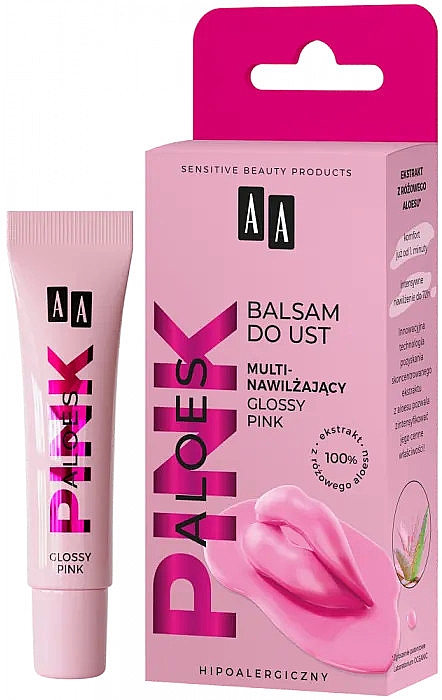 Multinawilżający balsam do ust - AA Aloes Pink Multi-Moisturizing Lip Balm — Zdjęcie N1