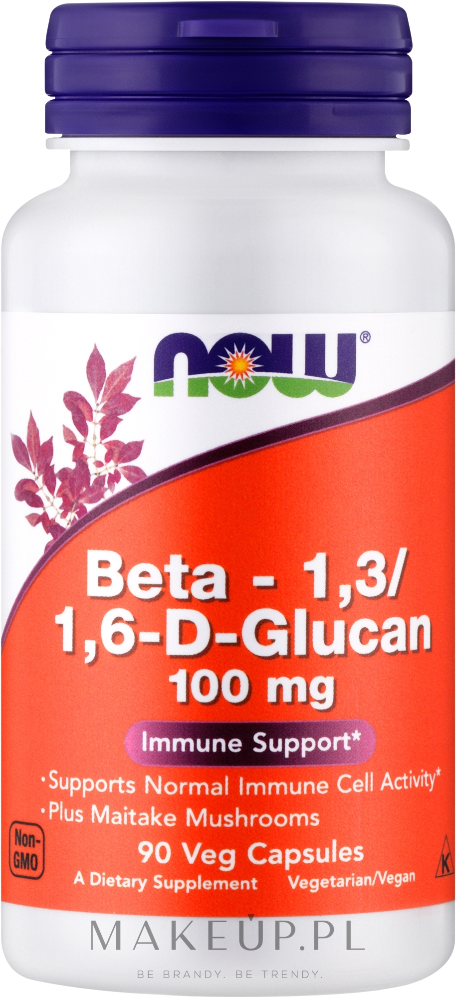 Beta-1,3/1,6-D-glukan w proszku - Now Foods Beta-1,3/1,6-D-Glucan  — Zdjęcie 90 szt.