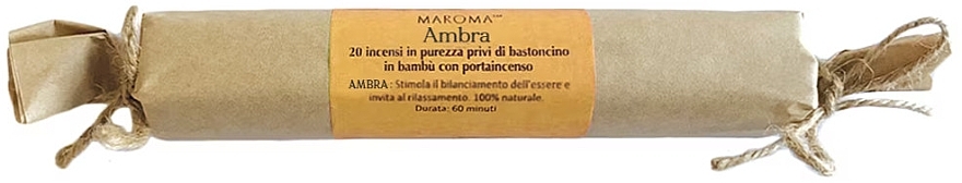 Naturalne kadzidło Bursztyn - Maroma Bambooless Incense Ambra — Zdjęcie N1