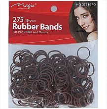 Kup Gumki do włosów, 275 sztuk, brązowe - Magic Collection Rubber Hair Bands Brown