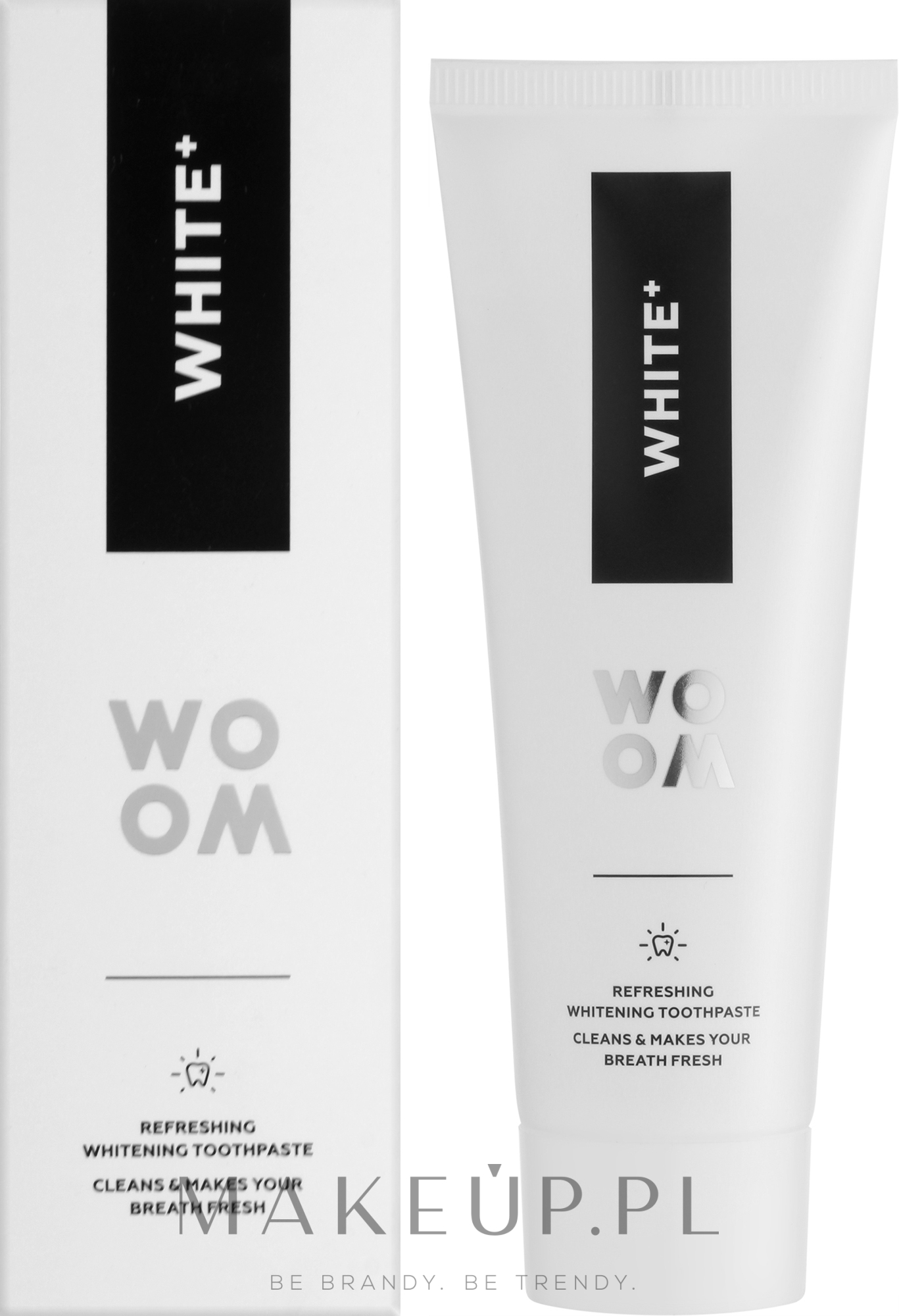 Wybielająca pasta do zębów - Woom White+ Effective Whitening Toothpaste — Zdjęcie 75 ml