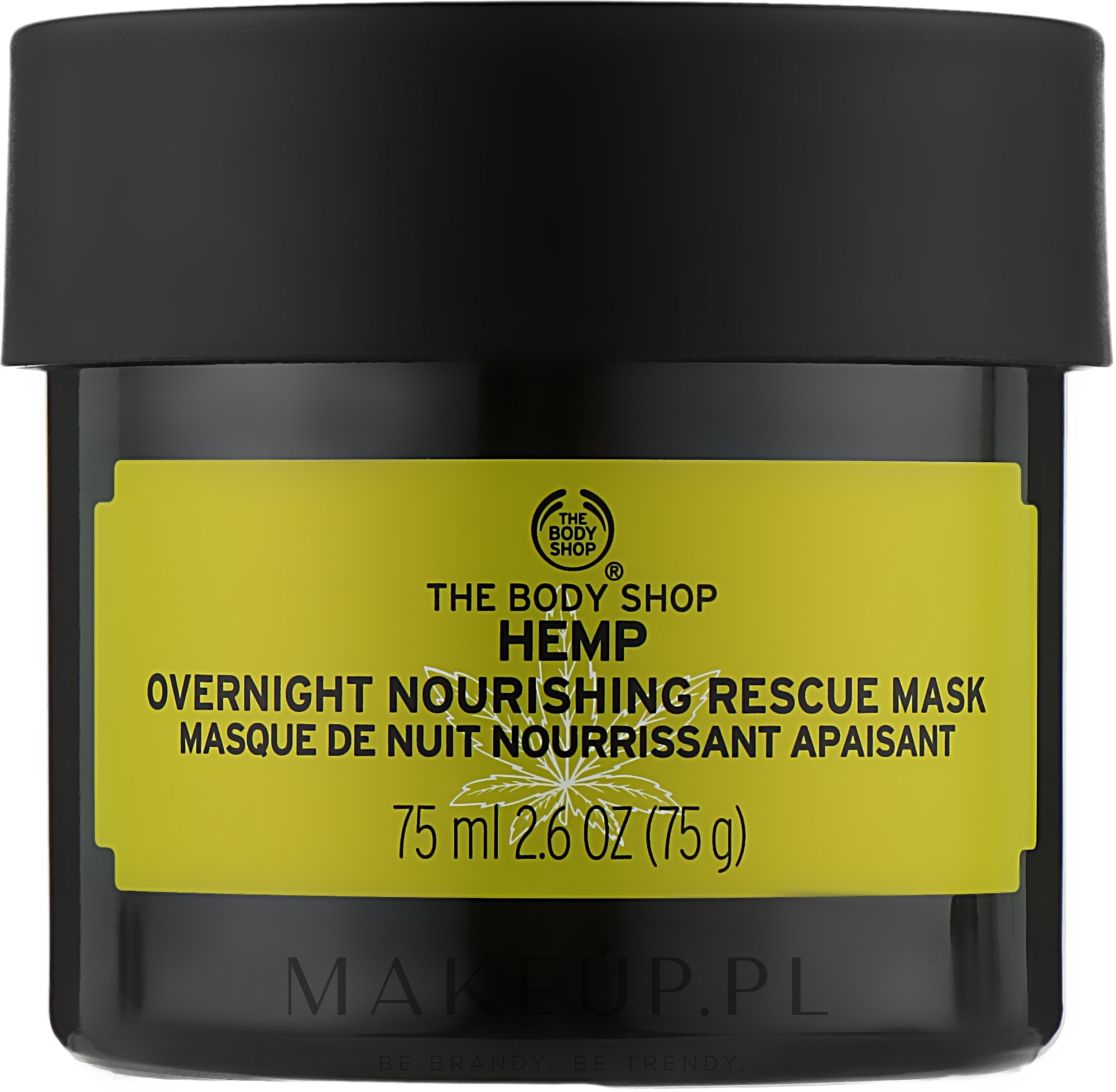 Odżywcza maska do twarzy na noc Konopie - The Body Shop Hemp Overnight Nourishing Rescue Mask — Zdjęcie 75 ml