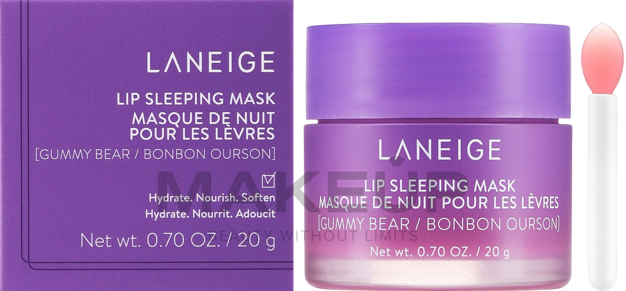 Intensywnie regenerująca maska do ust na noc - Laneige Sleeping Care Lip Sleeping Mask Gummy Bear — Zdjęcie 20 g