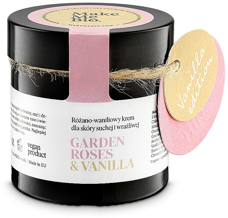 Rożano-waniliowy krem dla skóry suchej i wrażliwej - Make Me Bio Garden Roses & Vanilla Cream