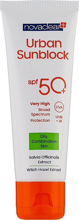 Krem ochronny przeciw promieniom UV do skóry tłustej - Novaclear Urban Sunblock Protective Cream Oily Skin SPF50