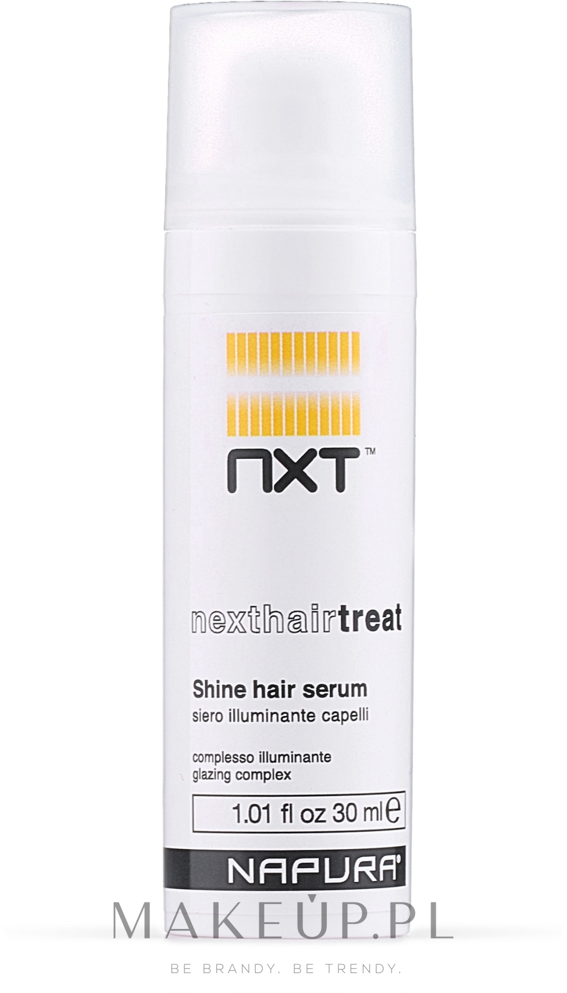 Nabłyszczające serum ochronne do włosów i na rozdwojone końcówki - Napura NXT Shine Serum — Zdjęcie 30 ml