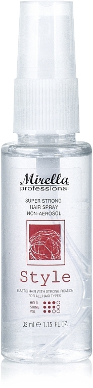 Lakier do włosów w sprayu - Mirella Professional Style Super Strong Hair Spray Non-Aerosol — Zdjęcie N1