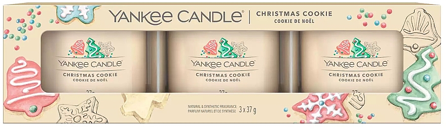 Mini świeczka zapachowa w szkle - Yankee Candle Christmas Cookie Filled Votive — Zdjęcie N2