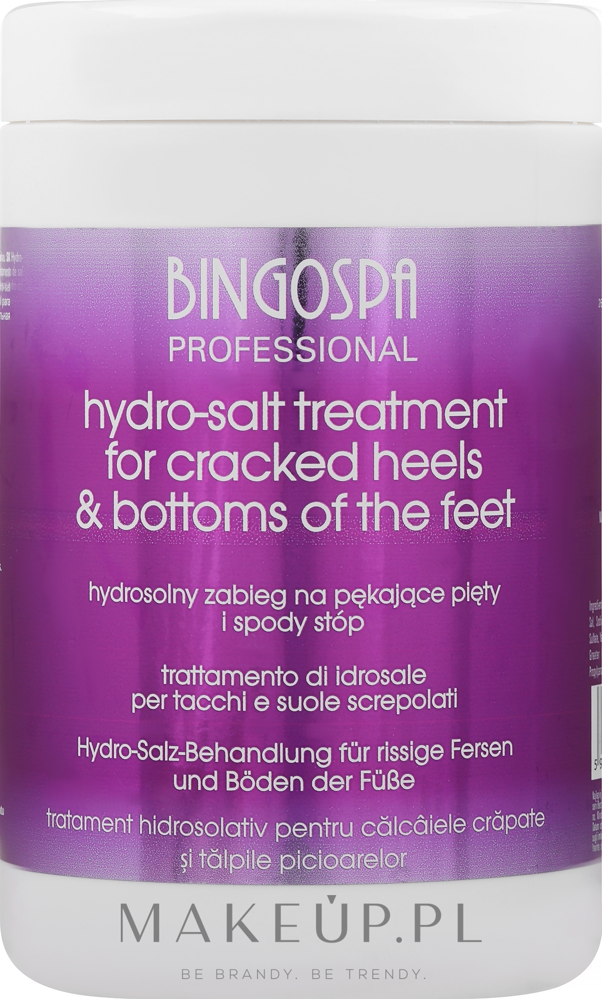 Hydrosolny zabieg na pękające pięty i spody stóp - BingoSpa Salt Treatment — Zdjęcie 1000 g
