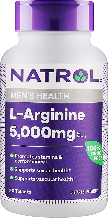 L-arginina 3000 mg - Natrol L-Arginine — Zdjęcie N1