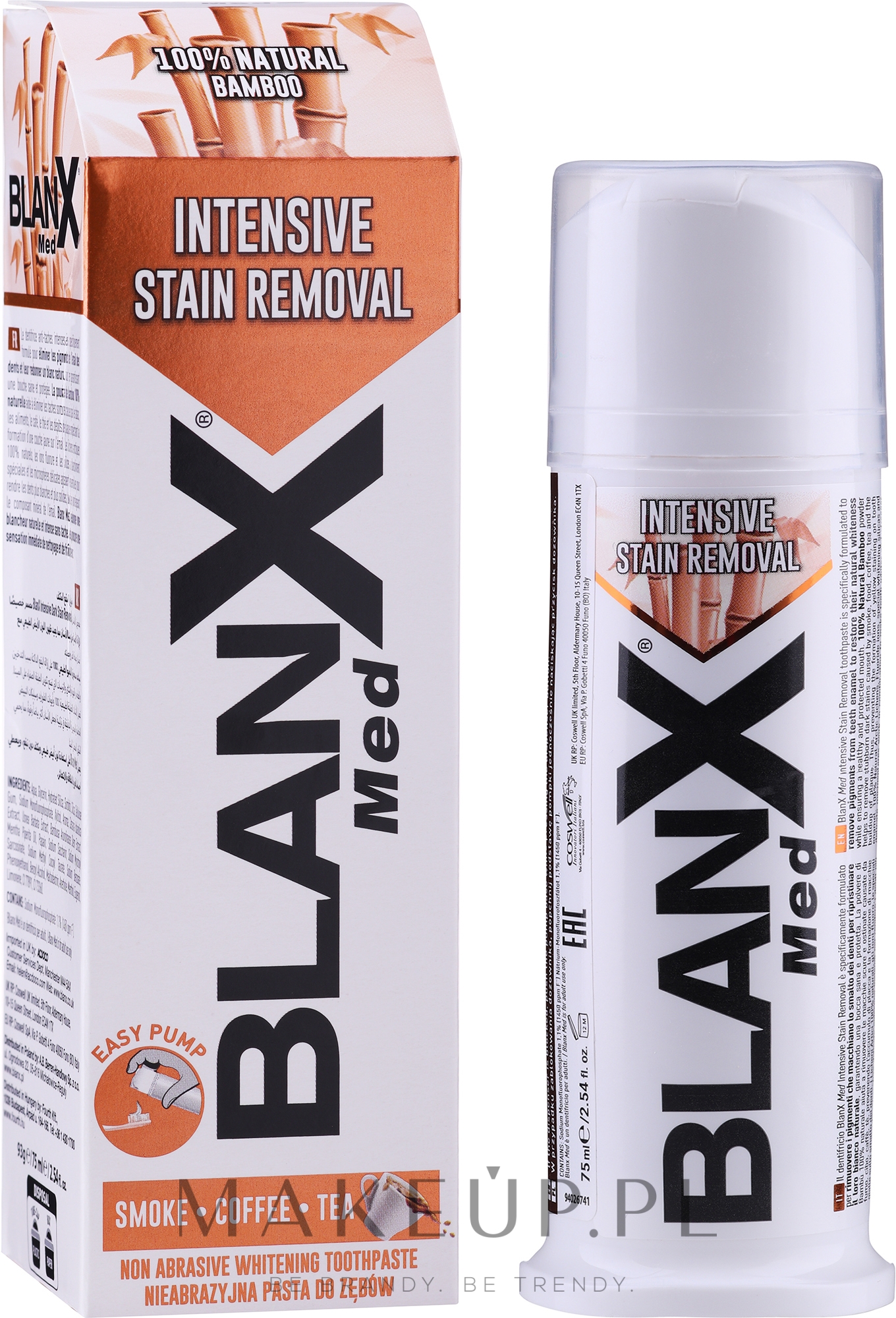 Pasta do zębów Intensywne usuwanie przebarwień - BlanX Med — Zdjęcie 75 ml