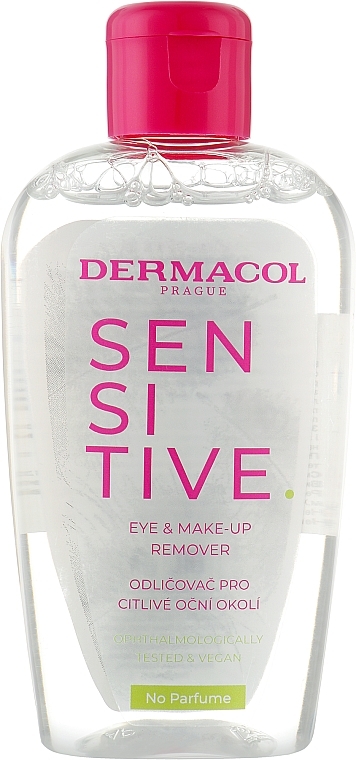 Delikatny płyn do demakijażu oczu - Dermacol Sensitive Eye Make-Up Remover Olive Extract — Zdjęcie N3