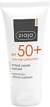 Kup Tonizujący krem przeciwsłoneczny - Ziaja Med Tinted Cream Natural SPF50+
