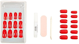Sztuczne paznokcie - Ardell Nail Addict Artifical Nail Set Colored Cherry Red — Zdjęcie N2
