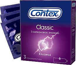 Kup Klasyczne prezerwatywy lateksowe z lubrykantem silikonowym, 3 szt. - Contex Classic