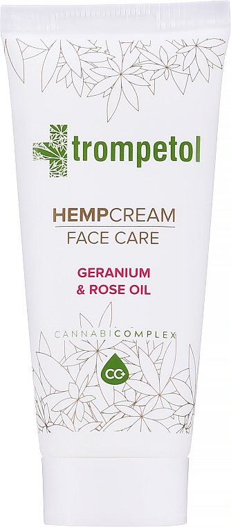 Konopny krem do twarzy z olejkiem z róży i geranium - Trompetol Hempcream Face Care — Zdjęcie N1