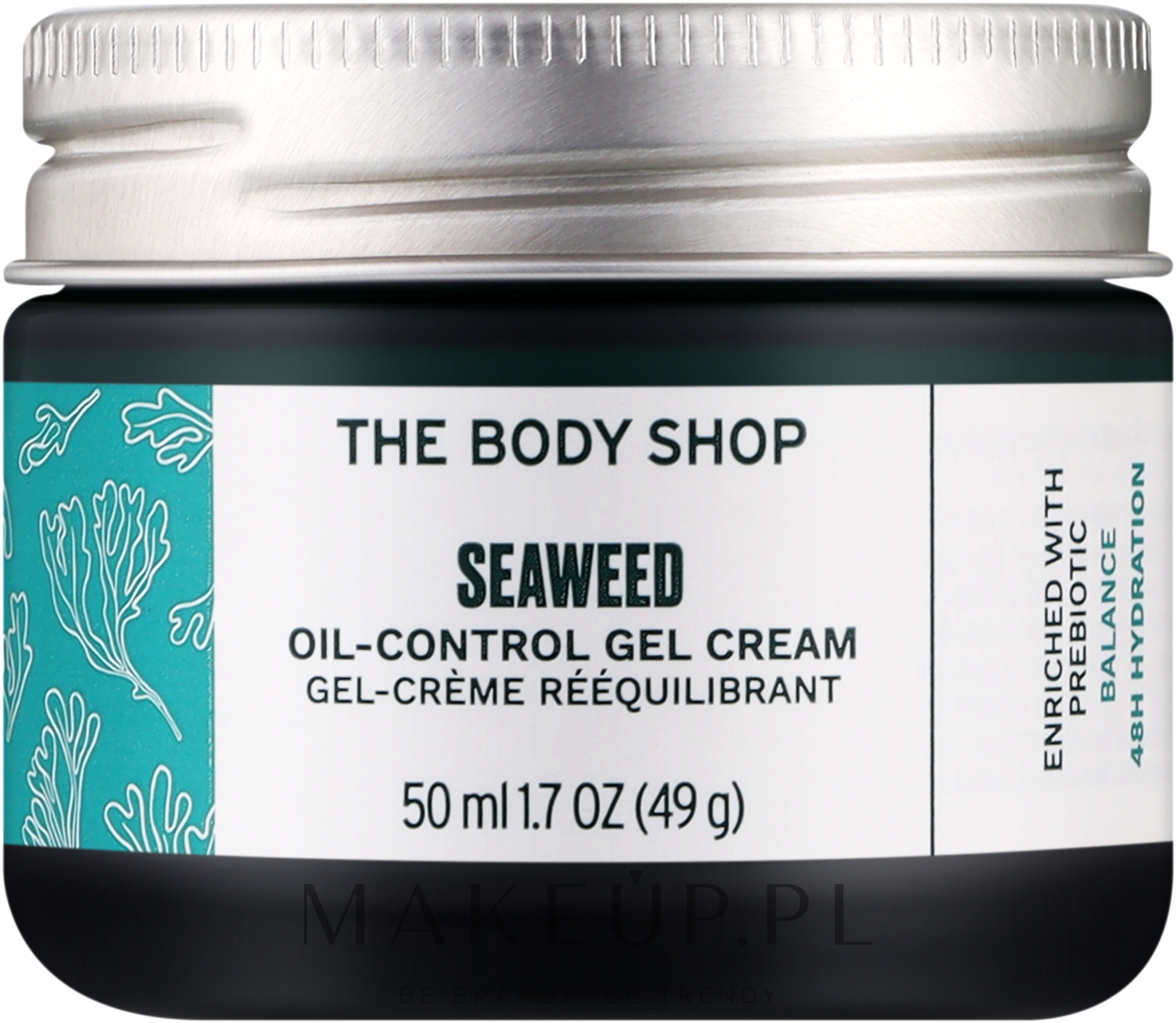 Żel-krem na dzień z wodorostami - The Body Shop Seaweed Oil-Control Gel Cream (szklany słoik) — Zdjęcie 50 ml
