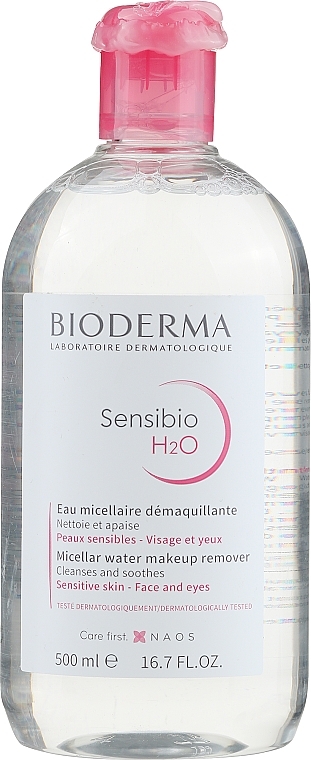 PRZECENA! Płyn micelarny do oczyszczania twarzy i demakijażu - Bioderma Sensibio H2O * — Zdjęcie N4