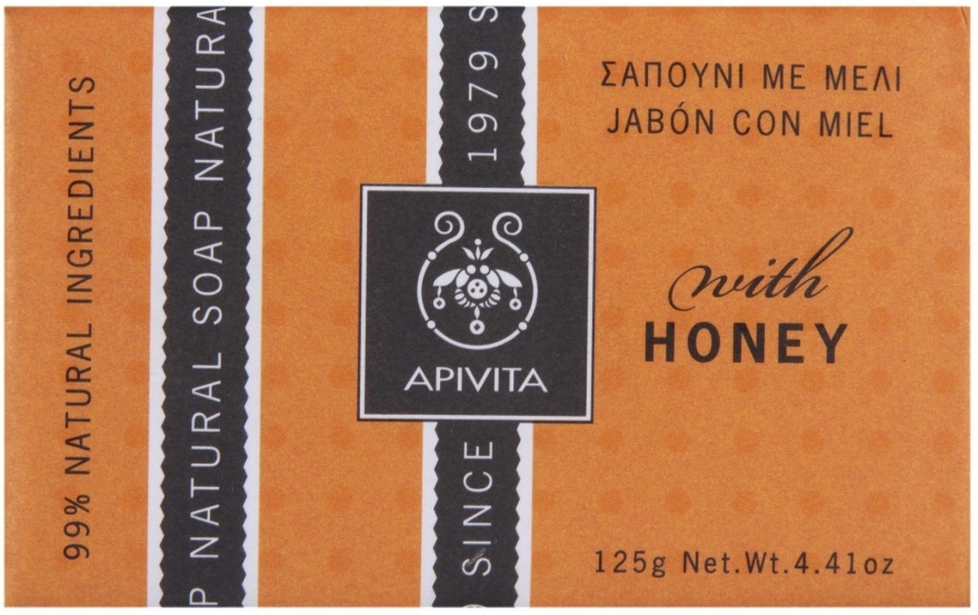 Miodowe mydło kosmetyczne - Apivita Soap with honey — Zdjęcie N1