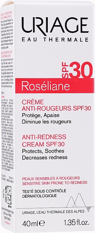PRZECENA! Krem na zaczerwienienia do twarzy SPF 30 - Uriage Roséliane Anti-Redness Cream * — Zdjęcie N1