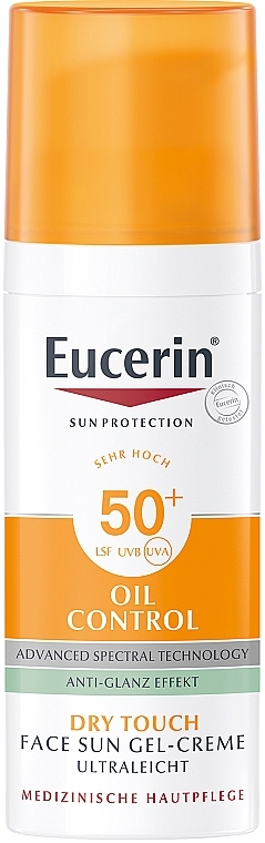Żel-krem do skóry tłustej i skłonnej do trądziku - Eucerin Oil Control Dry Touch Face Sun Gel-Cream SPF 50 — Zdjęcie N3