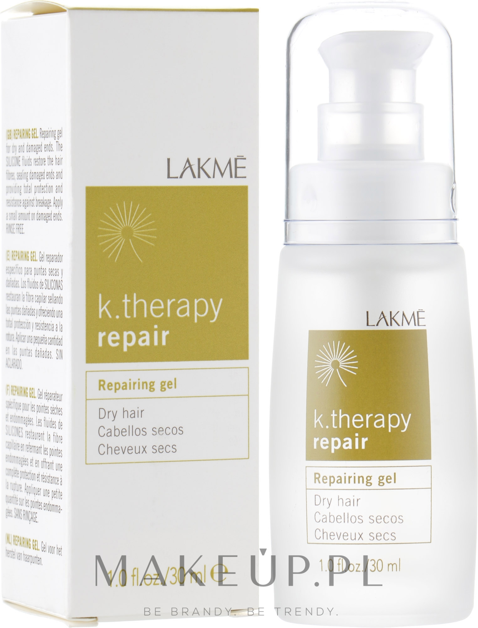Regenerujący żel do włosów suchych i ze zniszczonymi końcówkami - Lakmé K.Therapy Repair Gel — Zdjęcie 30 ml