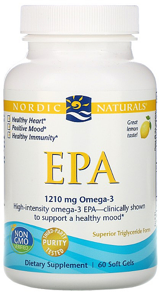Kwas Omega-3 w żelowych kapsułkach o smaku cytrynowym - Nordic Naturals EPA — Zdjęcie N1