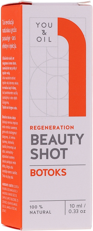 Różane serum witaminowe 3 w 1 do twarzy - You & Oil Beauty Shot Botoks Oil / Regeneration Face Serum — Zdjęcie N1
