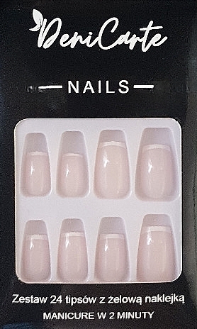 Tipsy kwadratowe, 24 sztuki - Deni Carte Nails 7202 — Zdjęcie N1