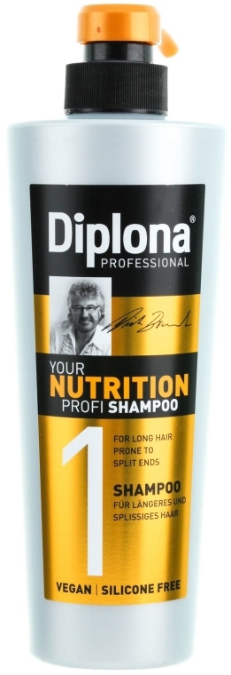 Odżywczy szampon do długich włosów z rozdwojonymi końcami - Diplona Professional Nutrition — Zdjęcie N1