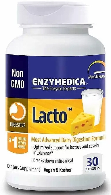 PRZECENA! Suplement diety zawierający enzymy trawiące laktozę - Enzymedica Lypo Gold * — Zdjęcie N1