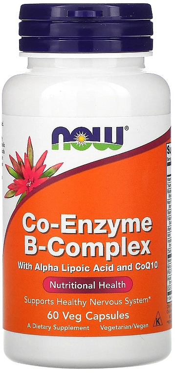 Suplement diety z koenzymami i witaminami z grupy B, 60 kapsułek - Now Foods Co-Enzyme B-Complex — фото N1