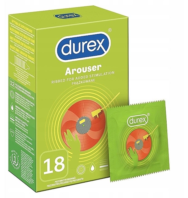 Prezerwatywy prążkowane, 18 szt. - Durex Arouser  — Zdjęcie N1
