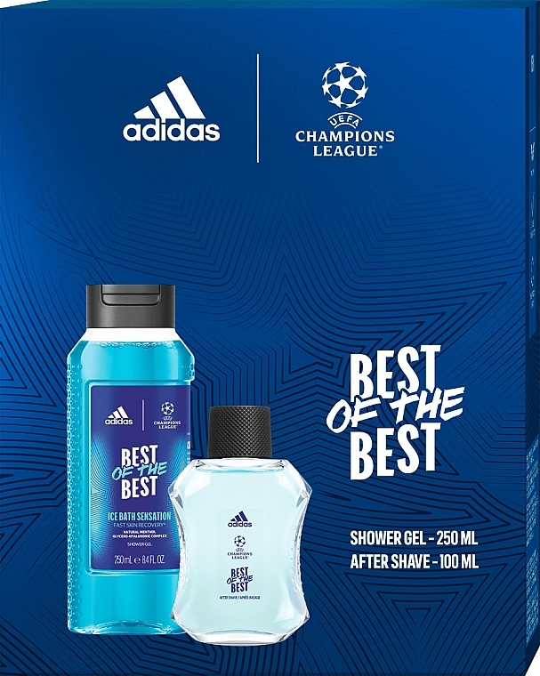 Adidas UEFA 9 Best Of The Best - Zestaw (aft/shave 100 ml + sh/gel 250 ml) — Zdjęcie N1