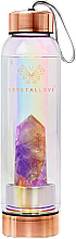 Kup Szklana butelka holograficzna z ametystem, 550 ml - Crystallove Water Bottle With Amethyst Hologram 