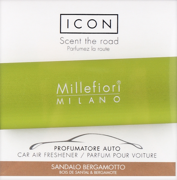 Zapach do samochodu - Millefiori Milano Car Air Freshener Icon Classic Giallo Sandalo Bergamotto — Zdjęcie N1