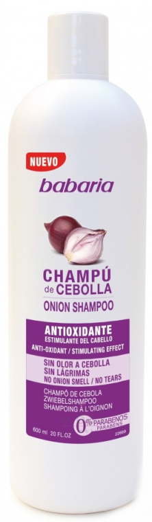 Cebulowy szampon pobudzający wzrost włosów - Babaria Onion Shampoo — Zdjęcie N1